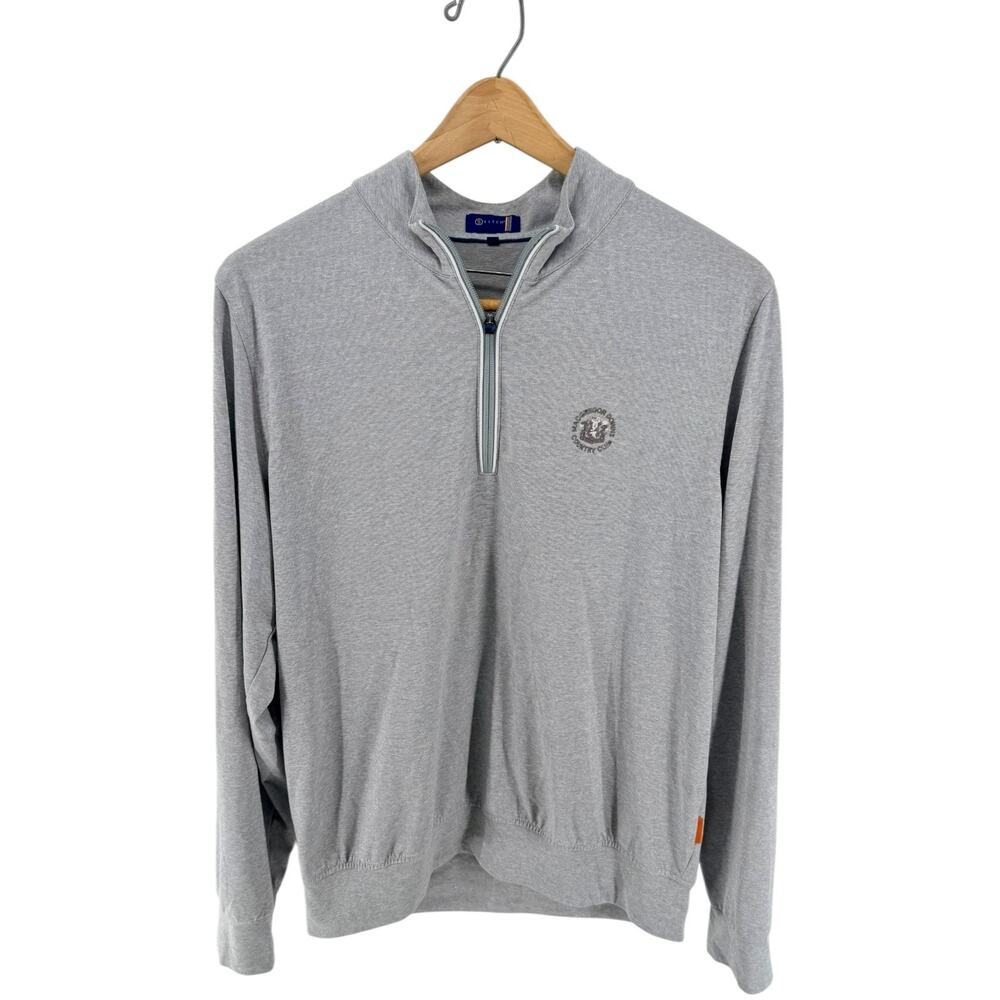 Stitch Golf Forecast Quarter Zip Pullover Men's M Gray MacGregor Downs CC